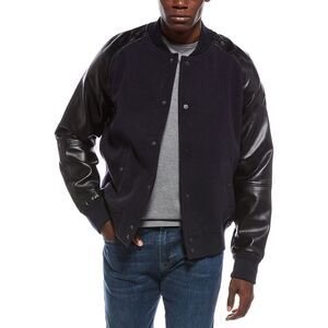 Slate & Stone Mens  Varsity Jacket, Navy
